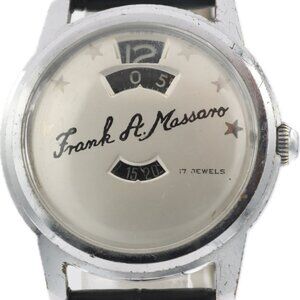 Vintage Louvic Direct Read Frank Massaro Men's Mechanical Wristwatch 560 Steel